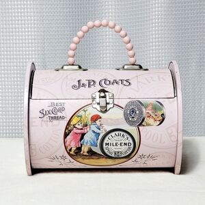J&P Coats Vintage Inspired Spool of Thread Tin Purse